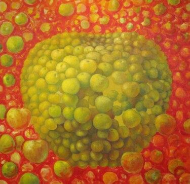 Peinture intitulée "Pommes à Luxembourg…" par Applestrophe, Œuvre d'art originale, Acrylique