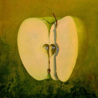 Ζωγραφική με τίτλο "Ma Pomme en Familll…" από Applestrophe, Αυθεντικά έργα τέχνης, Ακρυλικό