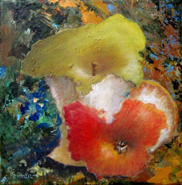 Painting titled "Normandie en pommes…" by Applestrophe, Original Artwork, Acrylic