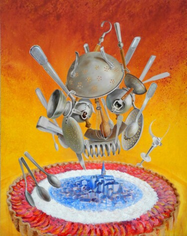 Malerei mit dem Titel "Les extrêmes droite…" von Applestrophe, Original-Kunstwerk, Acryl