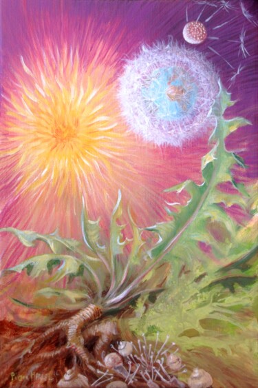 Pintura intitulada "La planète en Pisse…" por Applestrophe, Obras de arte originais, Acrílico
