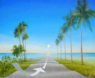 Pintura intitulada "Les palmiers de noë…" por Applestrophe, Obras de arte originais, Acrílico