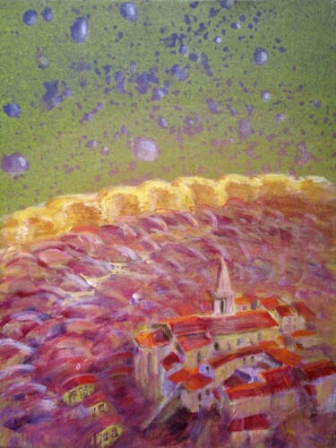Pittura intitolato "Aux prunes de Brign…" da Applestrophe, Opera d'arte originale, Acrilico