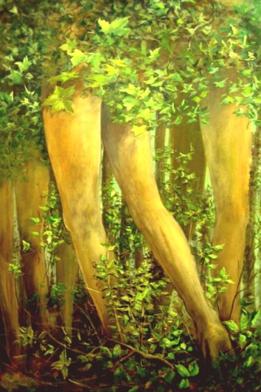 Malerei mit dem Titel "Les arbres vivants…" von Applestrophe, Original-Kunstwerk, Acryl
