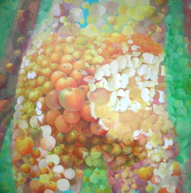 Painting titled "Expo et peindre pom…" by Applestrophe, Original Artwork, Acrylic