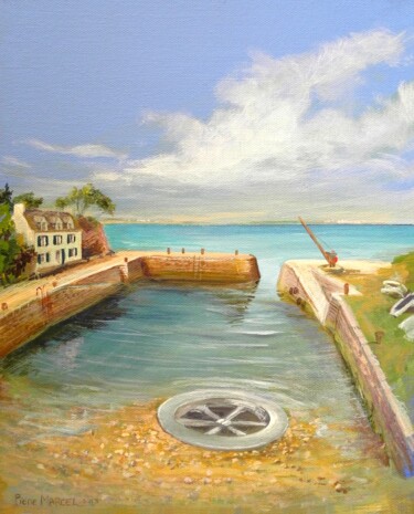 Painting titled "Ce Port-Lay de l'Îl…" by Applestrophe, Original Artwork, Acrylic