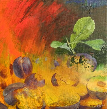 Painting titled "A Juillet 2013 ILE…" by Applestrophe, Original Artwork, Acrylic