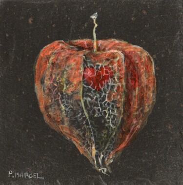 Painting titled "Physalis, amour en…" by Applestrophe, Original Artwork, Acrylic