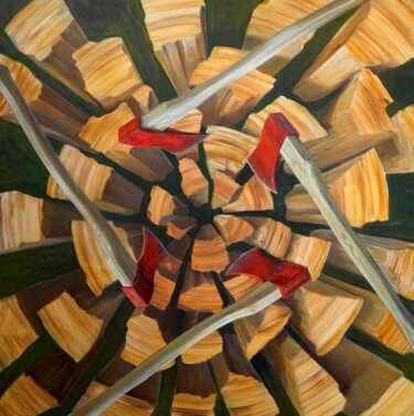 Painting titled ""Bois homogène" je…" by Applestrophe, Original Artwork, Acrylic