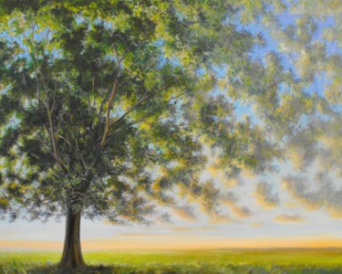 Картина под названием "5 tableaux arbres p…" - Applestrophe, Подлинное произведение искусства, Акрил