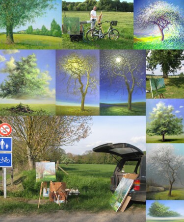 Fotografía titulada "Peint arbres 10 tab…" por Applestrophe, Obra de arte original, Fotografía manipulada