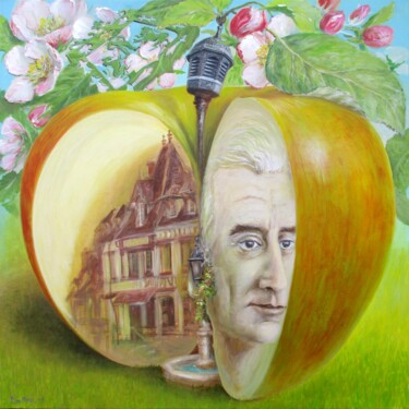 Ζωγραφική με τίτλο "LYONS-LA-FORÊT : MA…" από Applestrophe, Αυθεντικά έργα τέχνης, Ακρυλικό