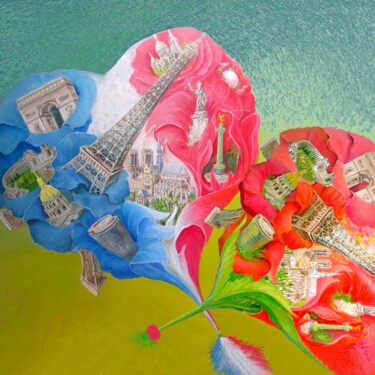 Malerei mit dem Titel "Soutien l'écologie…" von Applestrophe, Original-Kunstwerk, Acryl