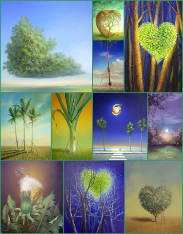 Fotografie mit dem Titel "Collection arbres v…" von Applestrophe, Original-Kunstwerk, Manipulierte Fotografie