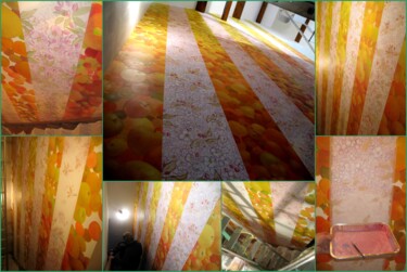 5 bandes pommes dans un escalier Saint Clair sur Epte Φωτογραφία με τίτλο "5 bandes pommes dan…" από Applestrophe, Αυθεντικά έργα τέχνης, Ακρυλικό