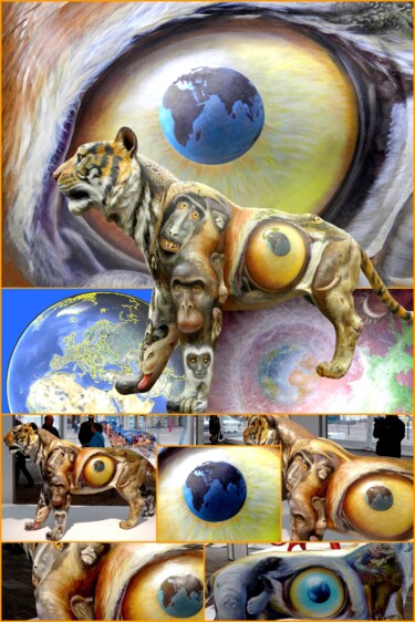 Photographie intitulée "Planète Œil de Tigr…" par Applestrophe, Œuvre d'art originale, Métaux