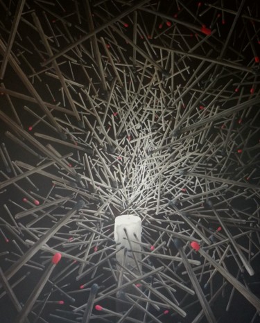 Peinture intitulée "Notre Vie : notre l…" par Applestrophe, Œuvre d'art originale, Acrylique