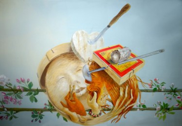 Pintura intitulada "Nicolas Sarkozy et…" por Applestrophe, Obras de arte originais, Acrílico