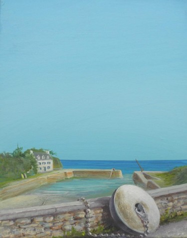 Peinture intitulée "Bouchon évier marée…" par Applestrophe, Œuvre d'art originale, Acrylique