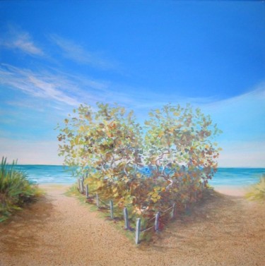Peinture intitulée "Dune "love the beac…" par Applestrophe, Œuvre d'art originale, Acrylique