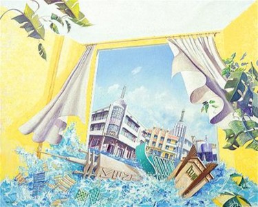 Pintura titulada ""345 Ocean" Ma tout…" por Applestrophe, Obra de arte original, Acrílico