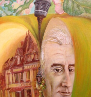 Tranche du patrimoine Lyons-la-Foret : Ravel,... Peinture intitulée "Tranche du patrimoi…" par Applestrophe, Œuvre d'art originale, Acrylique