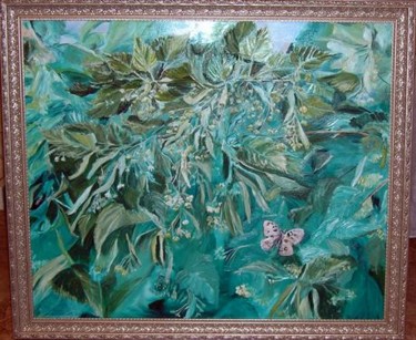 Картина под названием "Ветка липы" - Lyudmyla Babich, Подлинное произведение искусства