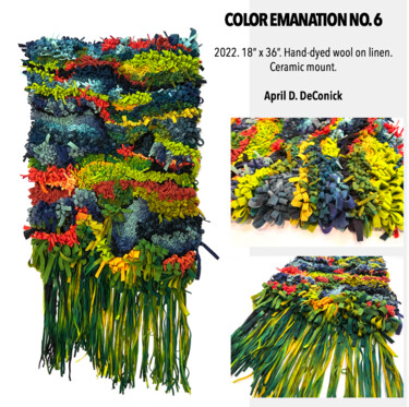 Textile Art titled "Color Emanation No.…" by aprildeconickart, Original Artwork, Tapestry