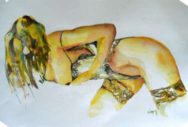 Painting titled "lingerie" by Hervé Lequin, Original Artwork