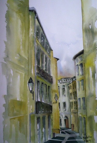 Peinture intitulée "Rue de Montpellier" par Hervé Lequin, Œuvre d'art originale