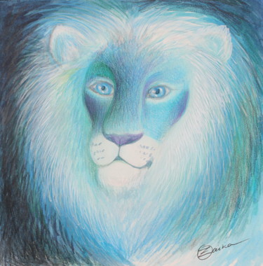 Peinture intitulée "Lion !" par Oxana Zaika, Œuvre d'art originale, Aquarelle