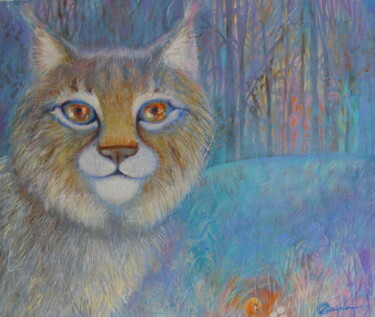 Peinture intitulée "Lynx1" par Oxana Zaika, Œuvre d'art originale, Acrylique