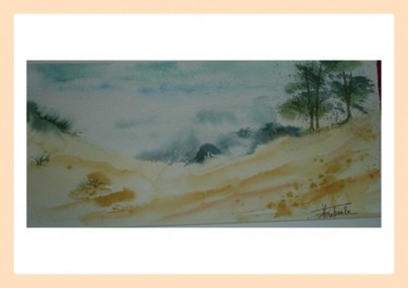 Painting titled "les dunes" by Aquarellafabienne, Original Artwork, Other