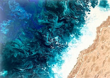 Malarstwo zatytułowany „Dzikie wybrzeże / K…” autorstwa Aquana Mae, Oryginalna praca, Akryl