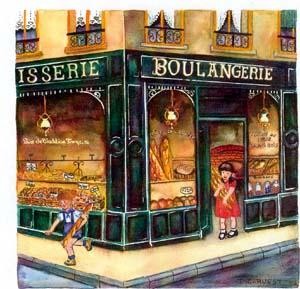 Gravures & estampes intitulée "boulangerie" par Isabelle Ruest, Œuvre d'art originale, Gravure