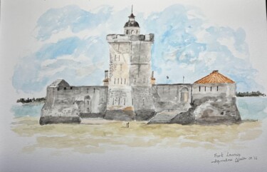 Pintura titulada "2208 Fort Louvois" por Aquarelles-Alain, Obra de arte original, Acuarela