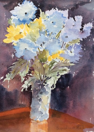 Painting titled "Bouquet" by Jacqueline De Streel, Original Artwork