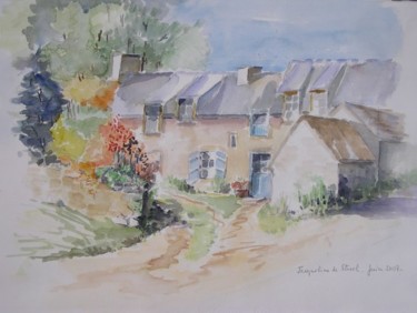 Painting titled "La maison de Daniel…" by Jacqueline De Streel, Original Artwork