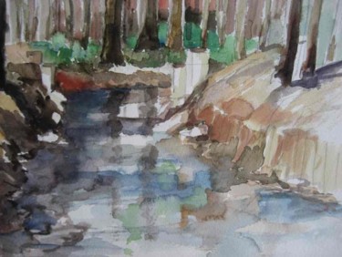 Peinture intitulée "Ruisseau, Tillier" par Jacqueline De Streel, Œuvre d'art originale