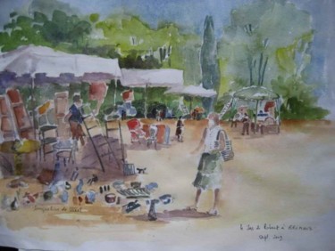 Painting titled "Brocante" by Jacqueline De Streel, Original Artwork