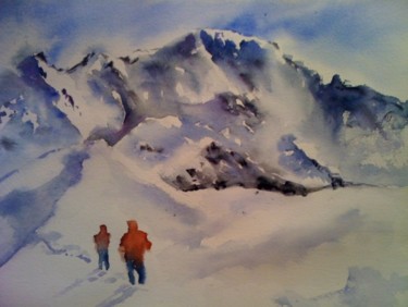Peinture intitulée "haute montagne" par Florence Fournier Rochard, Œuvre d'art originale