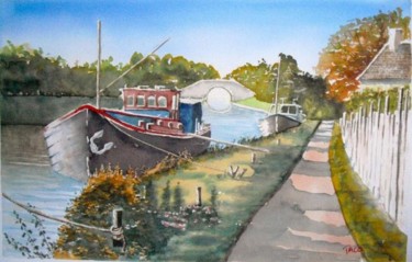 Peinture intitulée "le Canal du Midi" par Paco Cabrera, Œuvre d'art originale