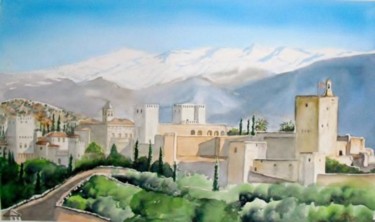 Peinture intitulée "alhambra granada" par Paco Cabrera, Œuvre d'art originale