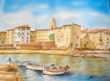 Peinture intitulée "saint tropez" par Paco Cabrera, Œuvre d'art originale