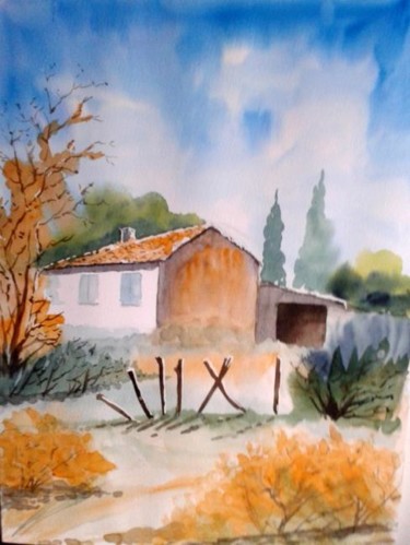 Peinture intitulée "la petite maison" par Paco Cabrera, Œuvre d'art originale