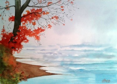 Peinture intitulée "la mer" par Paco Cabrera, Œuvre d'art originale