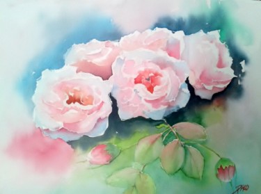 Pittura intitolato "roses-1.jpg" da Paco Cabrera, Opera d'arte originale