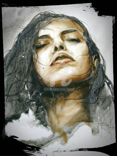 Peinture intitulée "Femme d'ailleur B.j…" par Pascal Pihen, Œuvre d'art originale, Acrylique