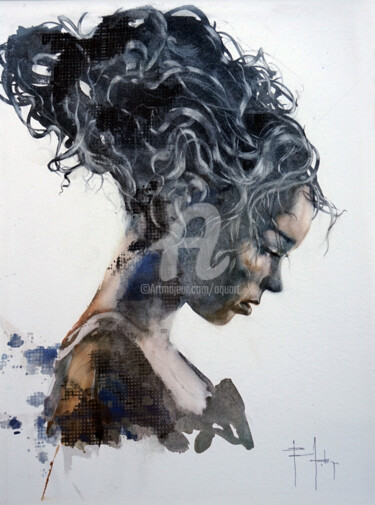 Peinture intitulée "Songe CH" par Pascal Pihen, Œuvre d'art originale, Aquarelle