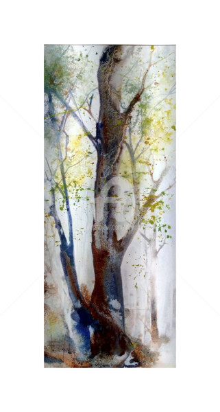Painting titled "Les arbres serie G 1" by Pascal Pihen, Original Artwork, Acrylic